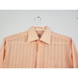 Y2K Cassera Mens Shirt Italy Size 41 Stripe Semi Sheer Gorpcore Office Fairycore